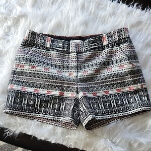 Artisan Ny Black and White And Red Patterned Women's Shorts